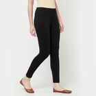 Solid Ankle Length Churidar, Black, small image number null