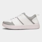Men's Grey and White Lace-Up Casual Sneakers, Grey, small