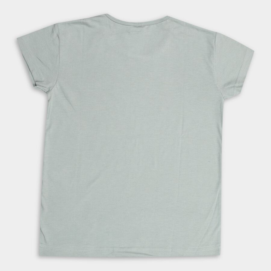 Girls' T-Shirt, हल्का हरा, large image number null