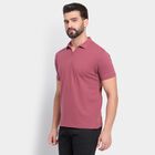 Men's Collared Half Sleeves T-Shirt , गुलाबी, small image number null