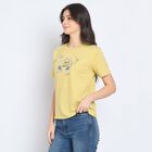 Ladies' Round Neck T-Shirt, खाकी, small