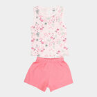 Infants Cotton Shorts Set, Light Pink, small image number null