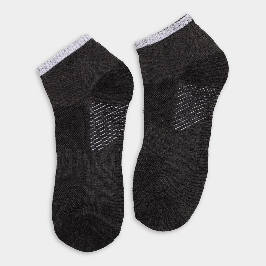 Men's Socks (Pack of 3), Melange Light Grey, large