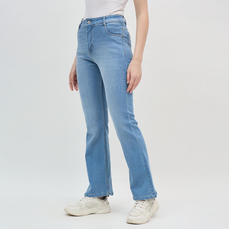 Women's Muted Blue Slim Fit High Rise Jeans, हल्का नीला, large image number null