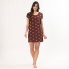 Women's Soft Lavender Sleeveless Minimalist Nighty, भूरा, small