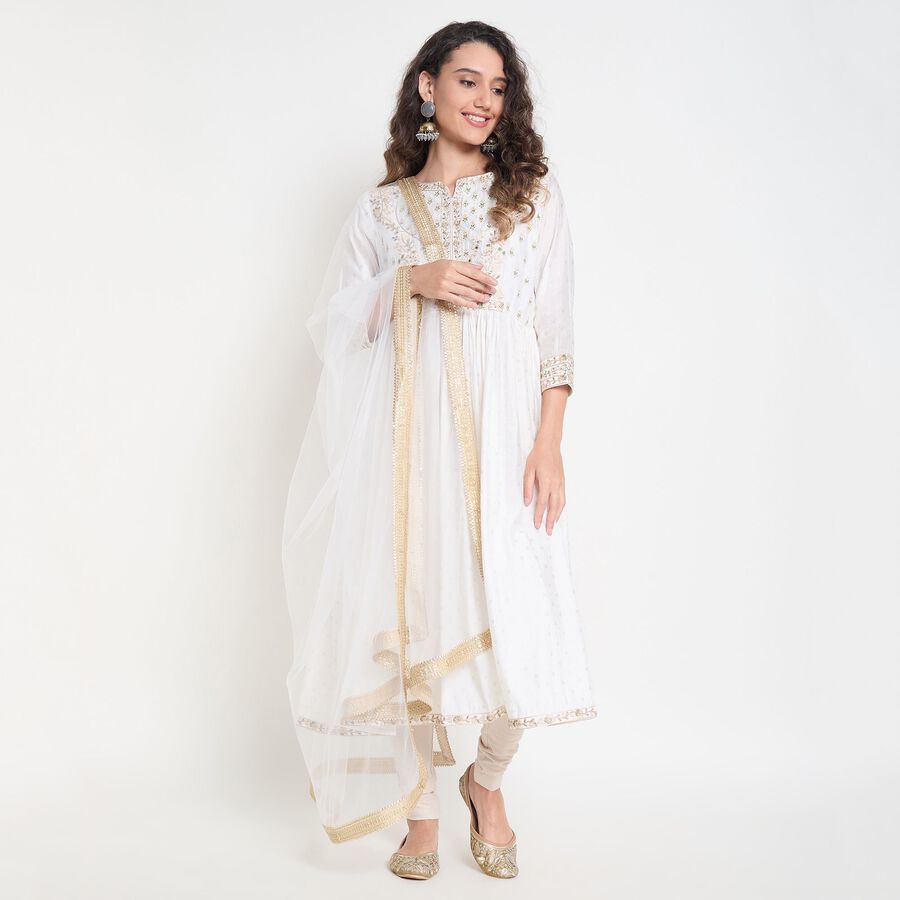Ladies' Ethnic Set, Off White, large image number null