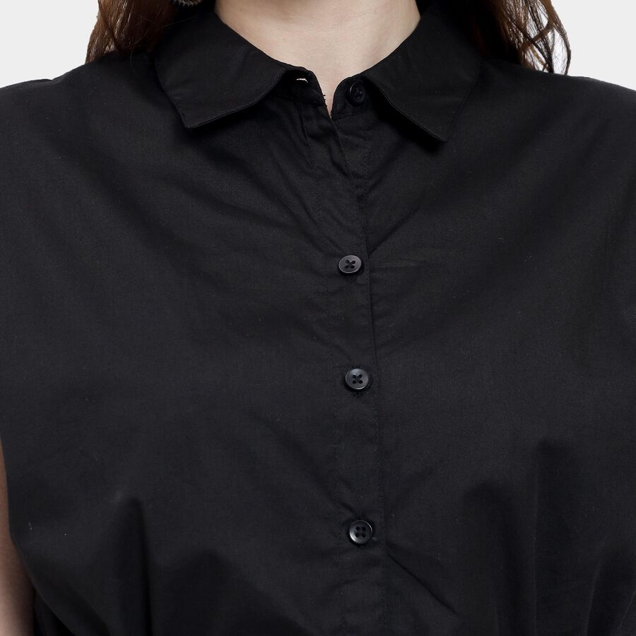 Ladies' 100% Cotton Shirt , Black, large image number null