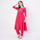 Women's Fuchsia Botanical Printed Ethnic Set, Fuchsia, small