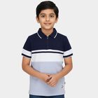 Boys' Light Blue Round Neck Graphic Printed T-Shirt, हल्का नीला, small