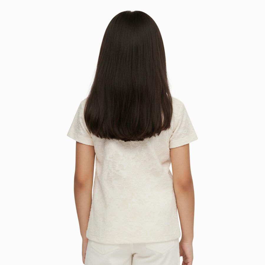 Girls' T-Shirt, ऑफ व्हाइट, large image number null
