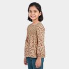 Girls' Light Pink Round Neck Tunic Blouse, Light Pink, small