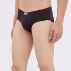 Men's 100% Cotton V-Cut Briefs, Brown, small image number null