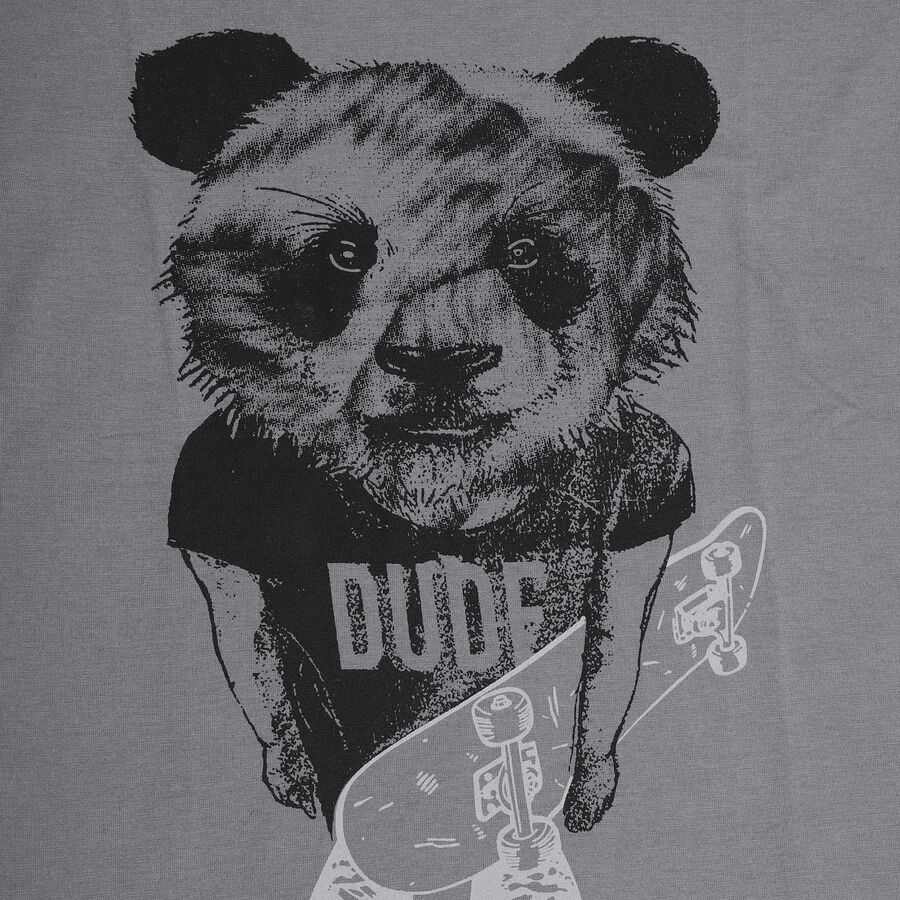 Boys' Half Sleeves T-Shirt, Dark Grey, large image number null
