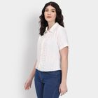 Ladies' Shirt , ऑफ व्हाइट, small