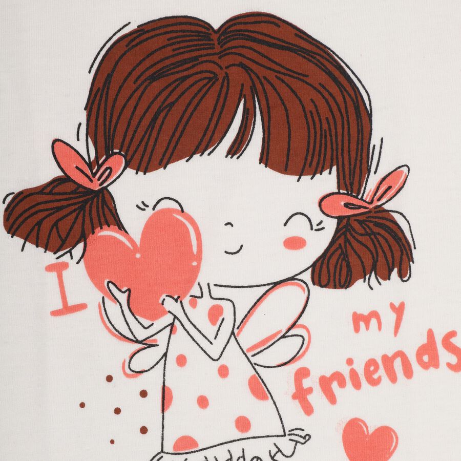 Girls' Top Skirt, Coral, large image number null