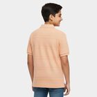 Boys Peach Round Neck Casual T-Shirt, Peach, small