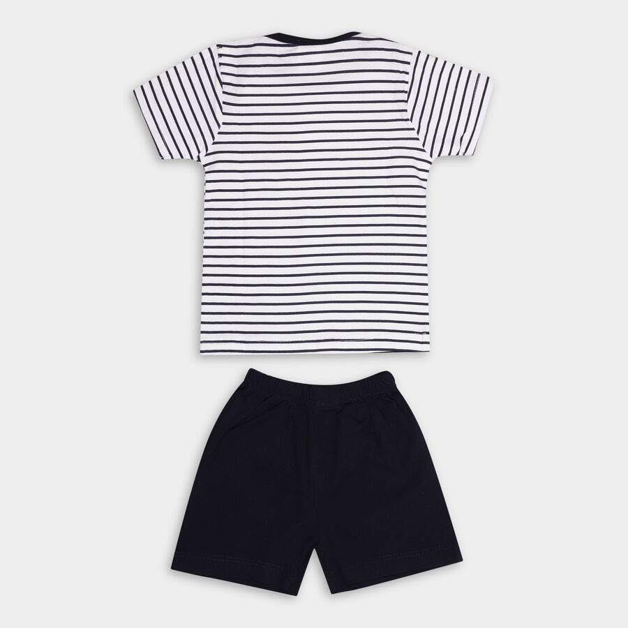 Infant Boys' 100% Cotton Baba Suit , नेवी ब्लू, large image number null