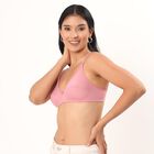 Women's Lilac Cotton V-Neck Wire-Free Bra, Lilac, small