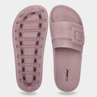 Women's Pink Slip-On Sliders Slippers, गुलाबी, small