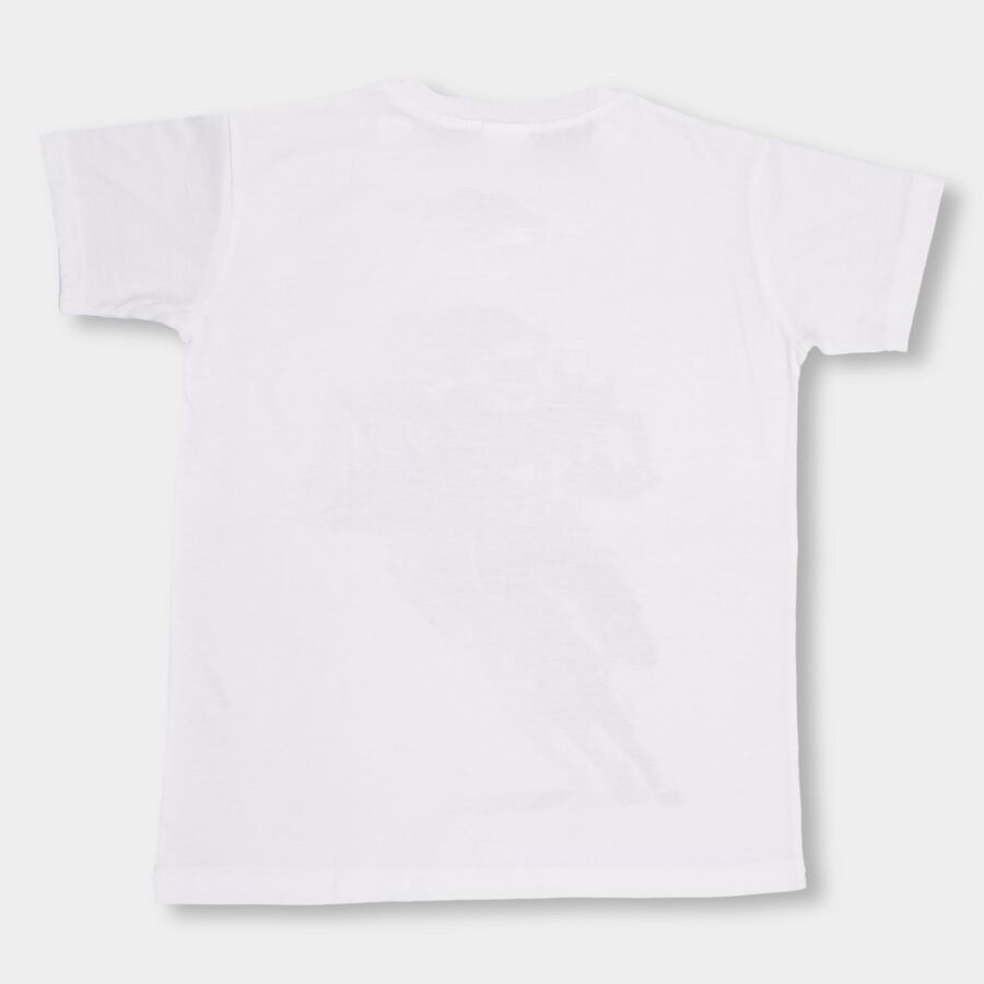 Boys' Half Sleeves T-Shirt, सफ़ेद, large image number null