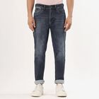 Women's Stonewashed Blue Slim Fit Five-Pocket Jeans, Dark Blue, small image number null