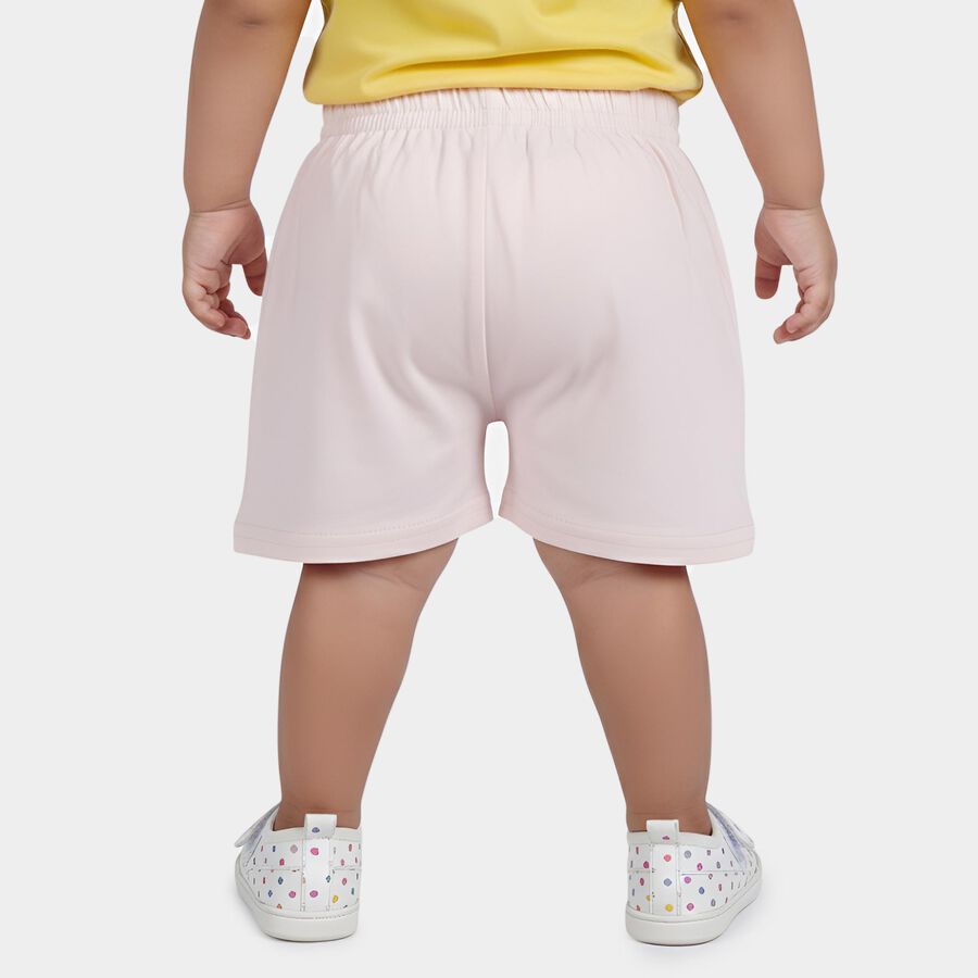 Infants' Pink Regular Fit Printed Half Pant, Pink, large