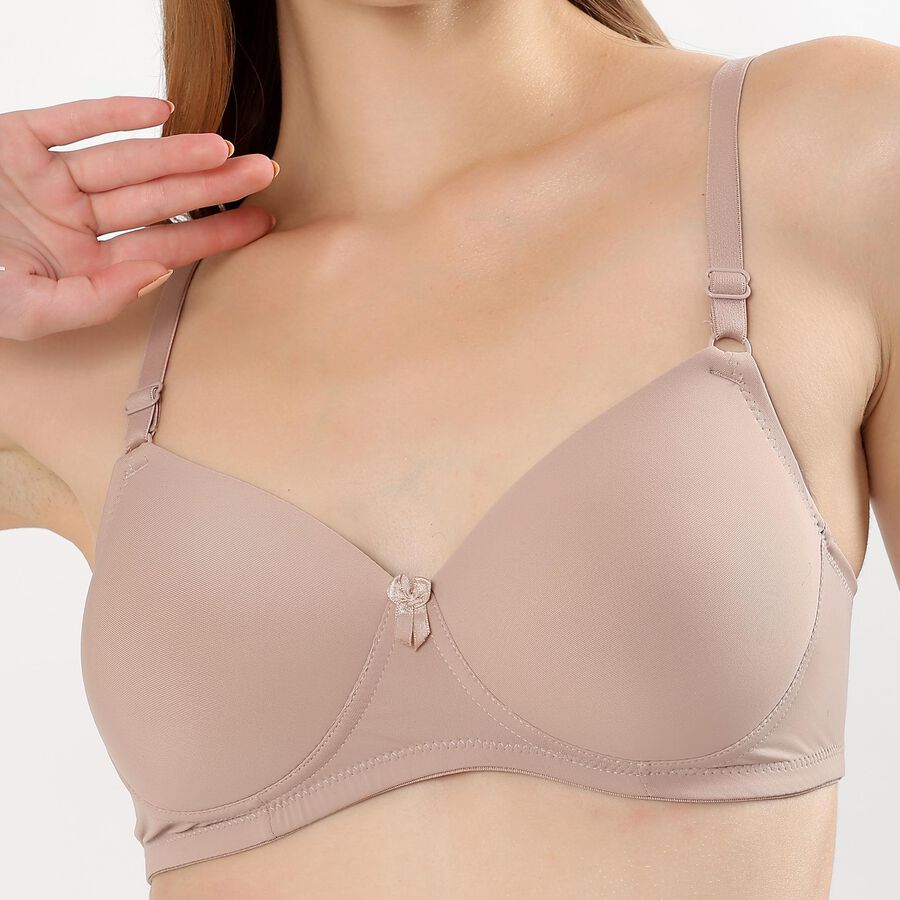 Ladies' Basic Bra, भूरा, large image number null