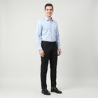 Men's Navy Blue Slim Fit Casual Trousers, Navy Blue, small