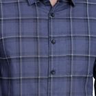 Men's 100% Cotton Casual Shirt, मध्यम नीला, small image number null