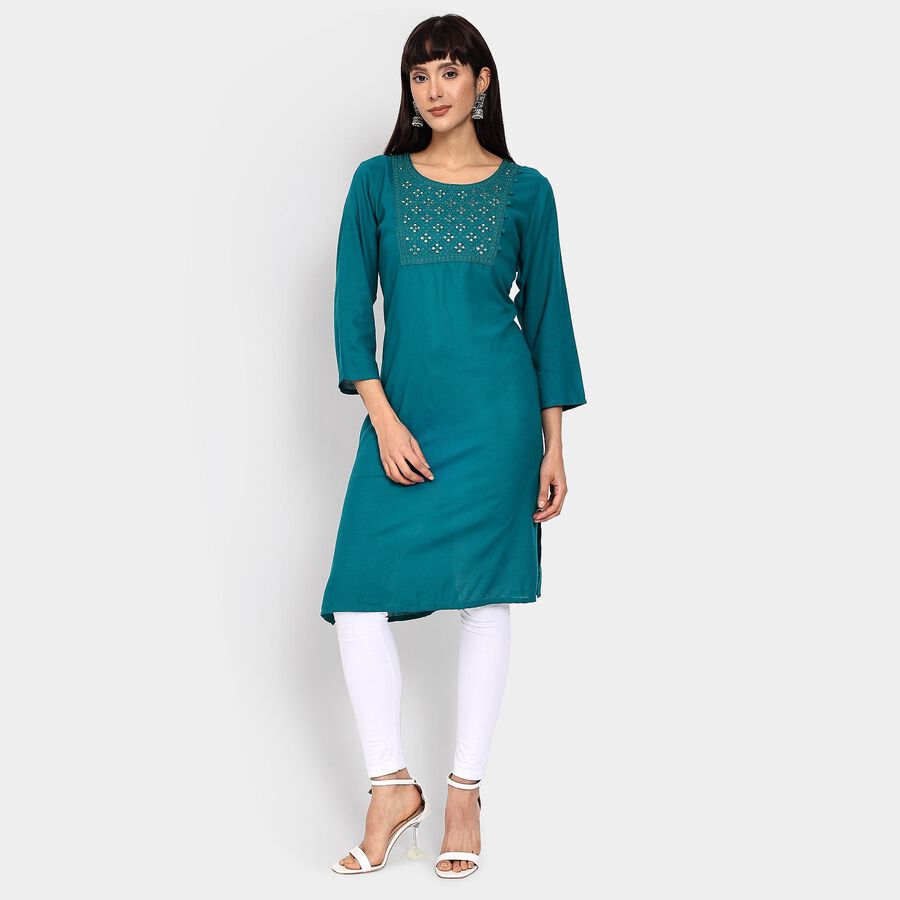 Ladies' Kurta , Dark Green, large image number null