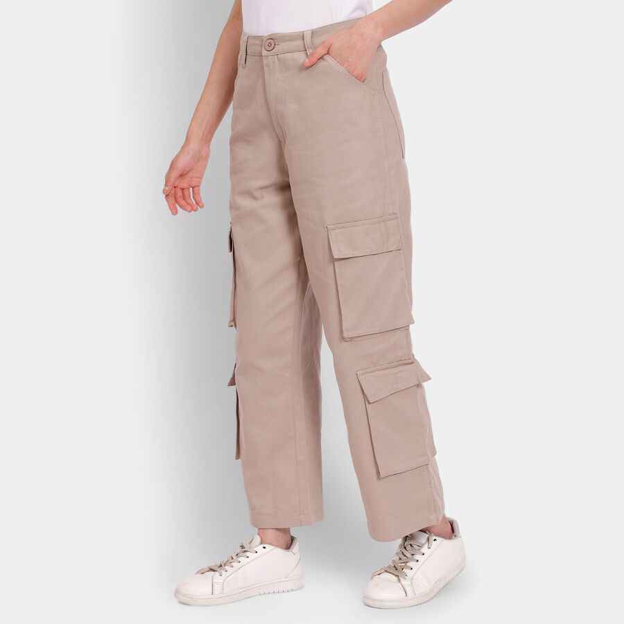 Ladies' 100% Cotton Trousers, गहरा पीला, large image number null