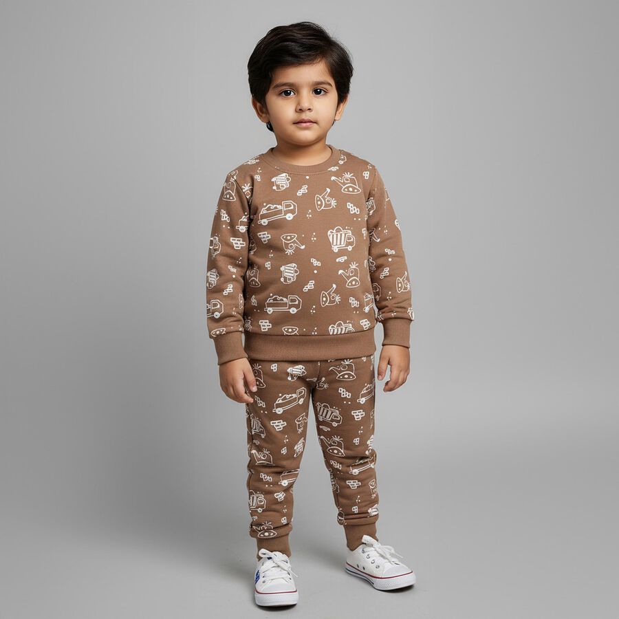 Boys' Baba Suit, भूरा, large image number null