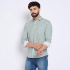 Men's 100% Cotton Casual Shirt , गहरा हरा, small