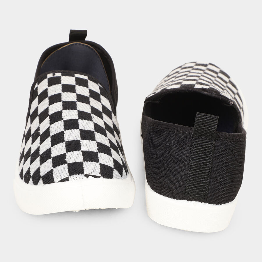 Men Black Slip-On Casual Shoes, काला, large