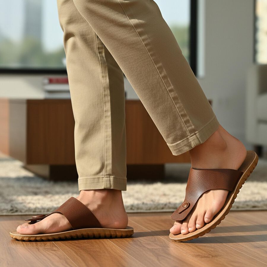 Men's Sandal, Brown, large