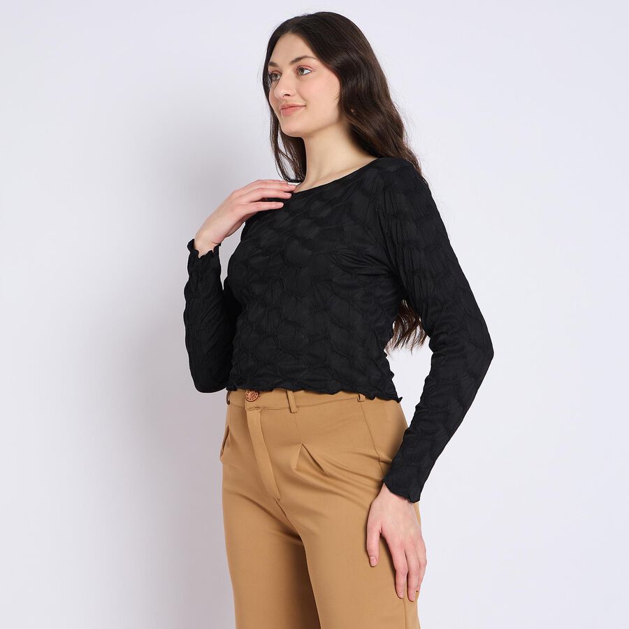 Ladies'  Crop  Top, Black, large image number null