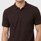 Men's Wine Polo Neck Polo T-Shirt, Wine, small