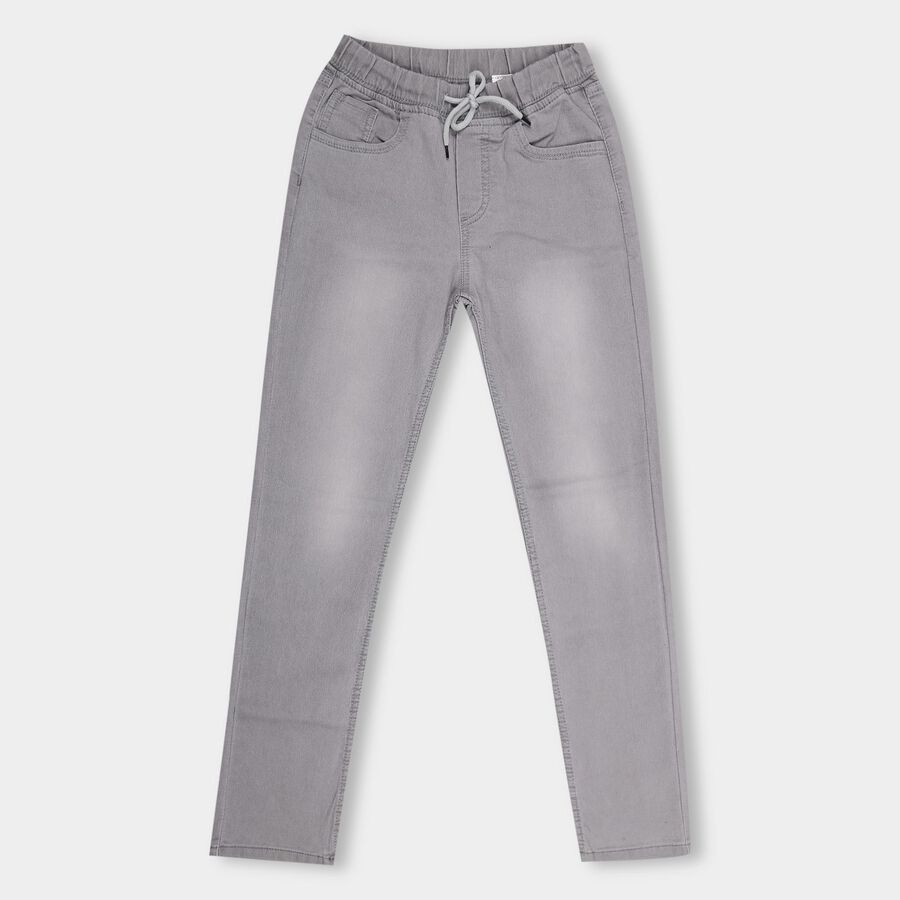 Boys' Basic Jeans, Light Grey, large image number null