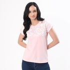Ladies' Round Neck T-Shirt, हल्का गुलाबी, small image number null