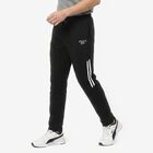 Men's Black Jogger Fit Side-Striped Track Pants, Black, small