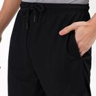 Men's Jet Black Regular Fit Sports Bermuda Shorts, काला, small