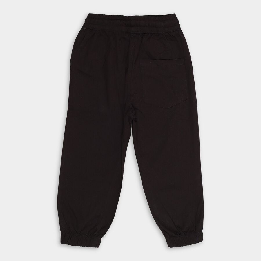Boys'100% Cotton Trousers, काला, large image number null