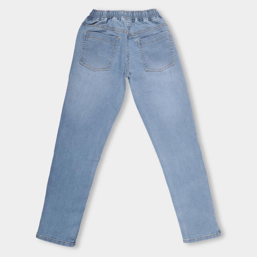 Boys' Light Blue Slim Fit Basic Wash Jeans, Light Blue, large image number null