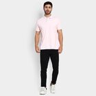 Men's Collared Half Sleeves T-Shirt , गुलाबी, small image number null