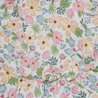 Girls' White Floral Print Sleeveless Frock, ऑफ व्हाइट, small