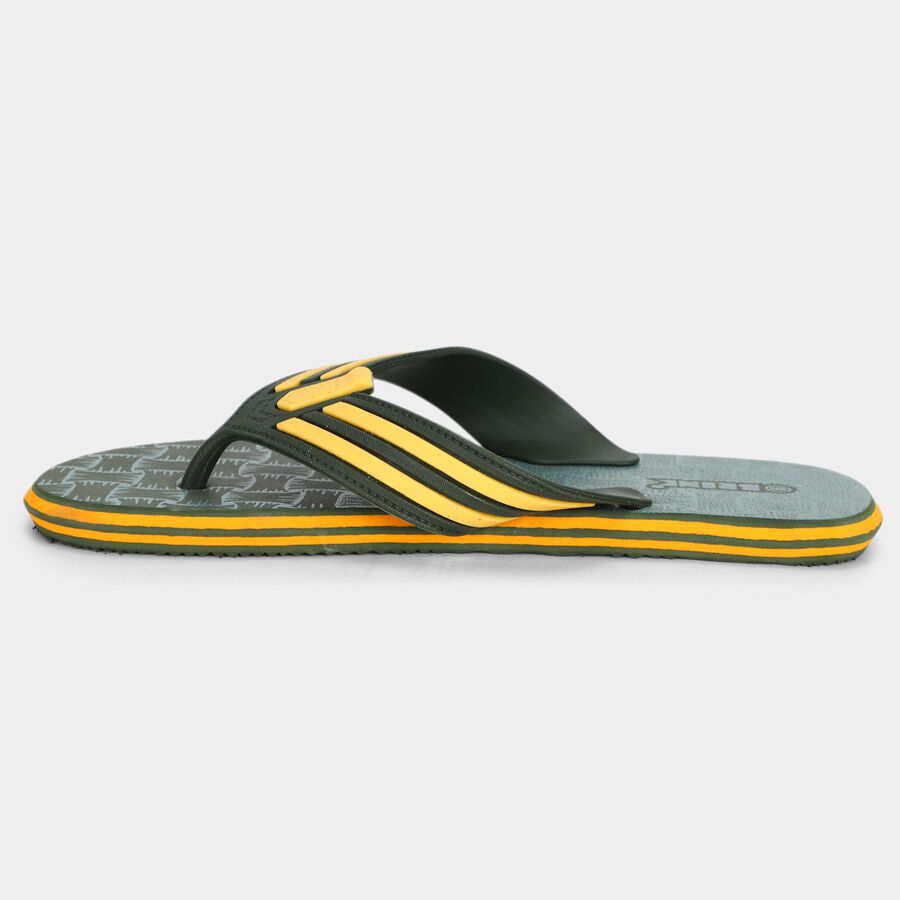 Men's Green Flip-Flops Slippers, Green, large