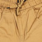 Boys' Khaki Regular Fit Cotton Trousers, Khaki, small