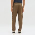 Men's Muted Brown Slim Fit Cargo Jogger , भूरा, small image number null