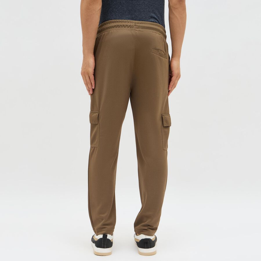 Men's Muted Brown Slim Fit Cargo Jogger , भूरा, large image number null