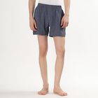 Men's Navy Checked Inner Elastic Boxers, Mid Blue, small image number null